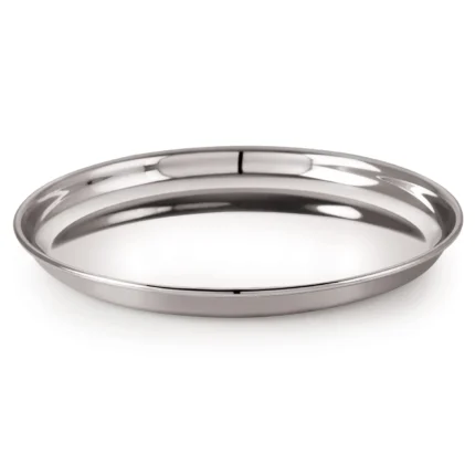 Neelam Stainless Steel N.P.12 22G Thali – 26.5 cm | Durable & Elegant Round Plate | Ideal for Pooja & Daily Use