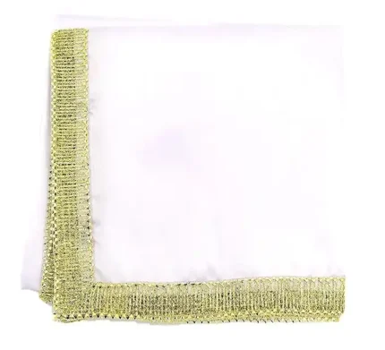 1 Meter Silk Satin Altar Cloth for God Pooja Table, Goddess Chowki Aasan, Temple, Mandir and Puja Ghar – Solid White (Square)