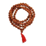 Rudraksha Mala Brown (7–8 mm) with Certificate – 5 Mukhi Kanthi Mala | 108 Beads for Wearing & Japa