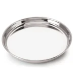 Neelam Stainless Steel N.P.12 22G Thali – 26.5 cm | Durable & Elegant Round Plate | Ideal for Pooja & Daily Use
