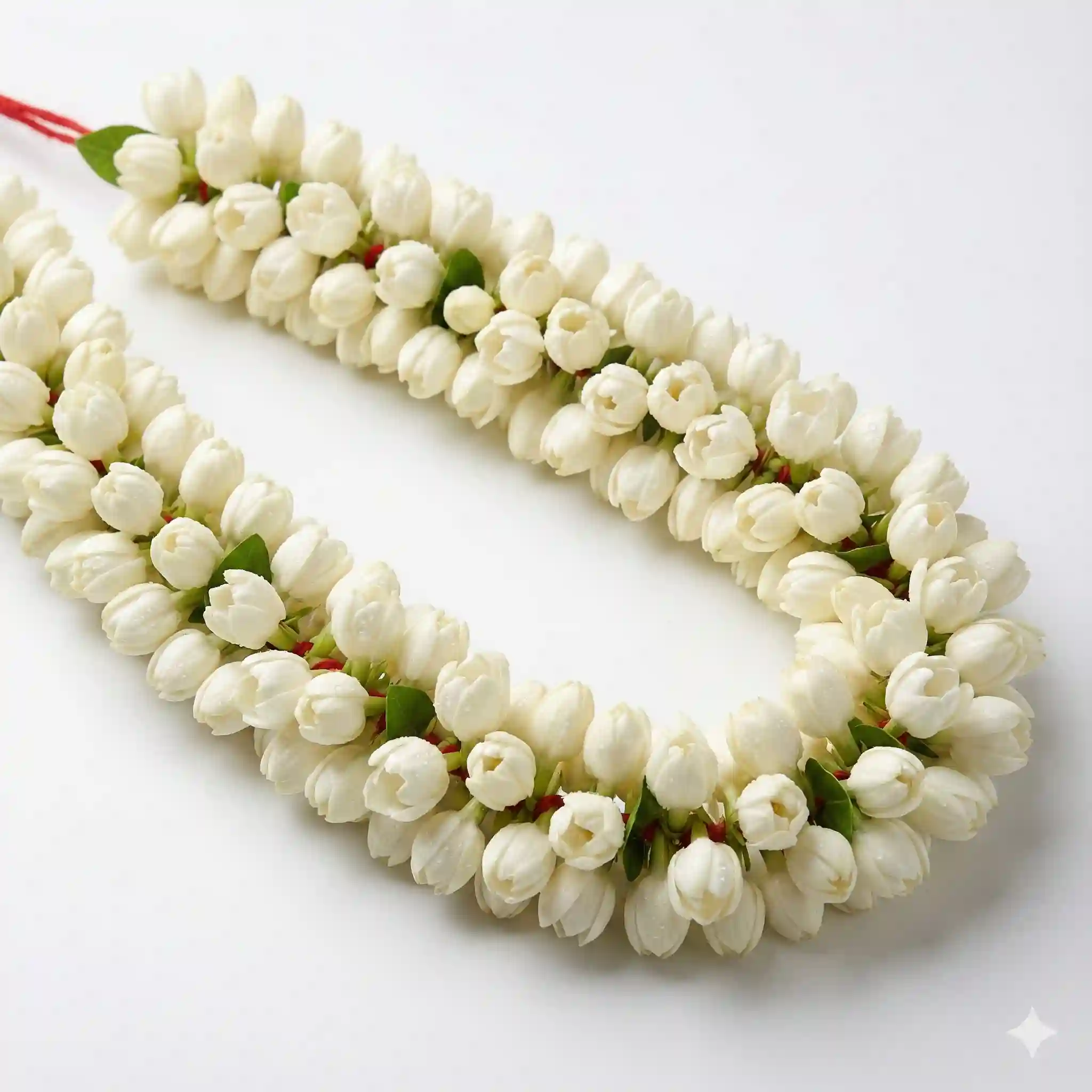 Fresh Jasmine Garland (Mogra Mala) for Pooja, Temple Rituals & Devotional Offerings – Premium Fragrant Flowers Fresh Jasmine Garland (Mogra Mala) for Pooja, Temple Rituals & Devotional Offerings – Premium Fragrant Flowers