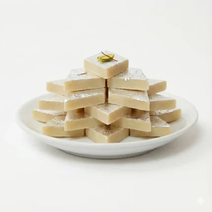 Dev Poojan Kaju Katli Prasad – Premium Cashew Barfi | Fresh Temple-Style Sweet | Silver Vark | Pure Ingredients