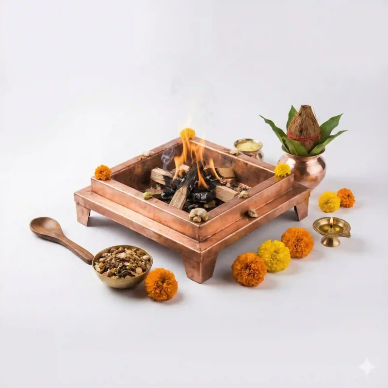 Copper Havan Kund for Agnihotra, Yajna, Hawan & Vedic Rituals – Premium Traditional Pooja Vessel