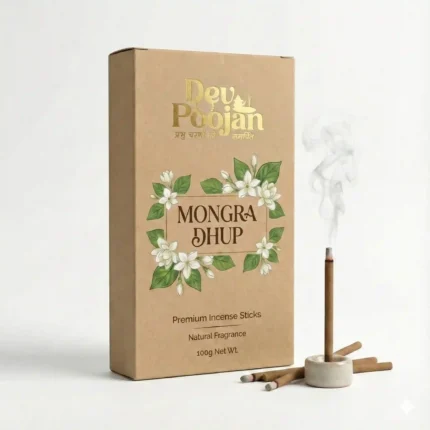 Dev Poojan Mongra Dhup – Premium Incense Sticks | Natural Mongra Fragrance | 100g