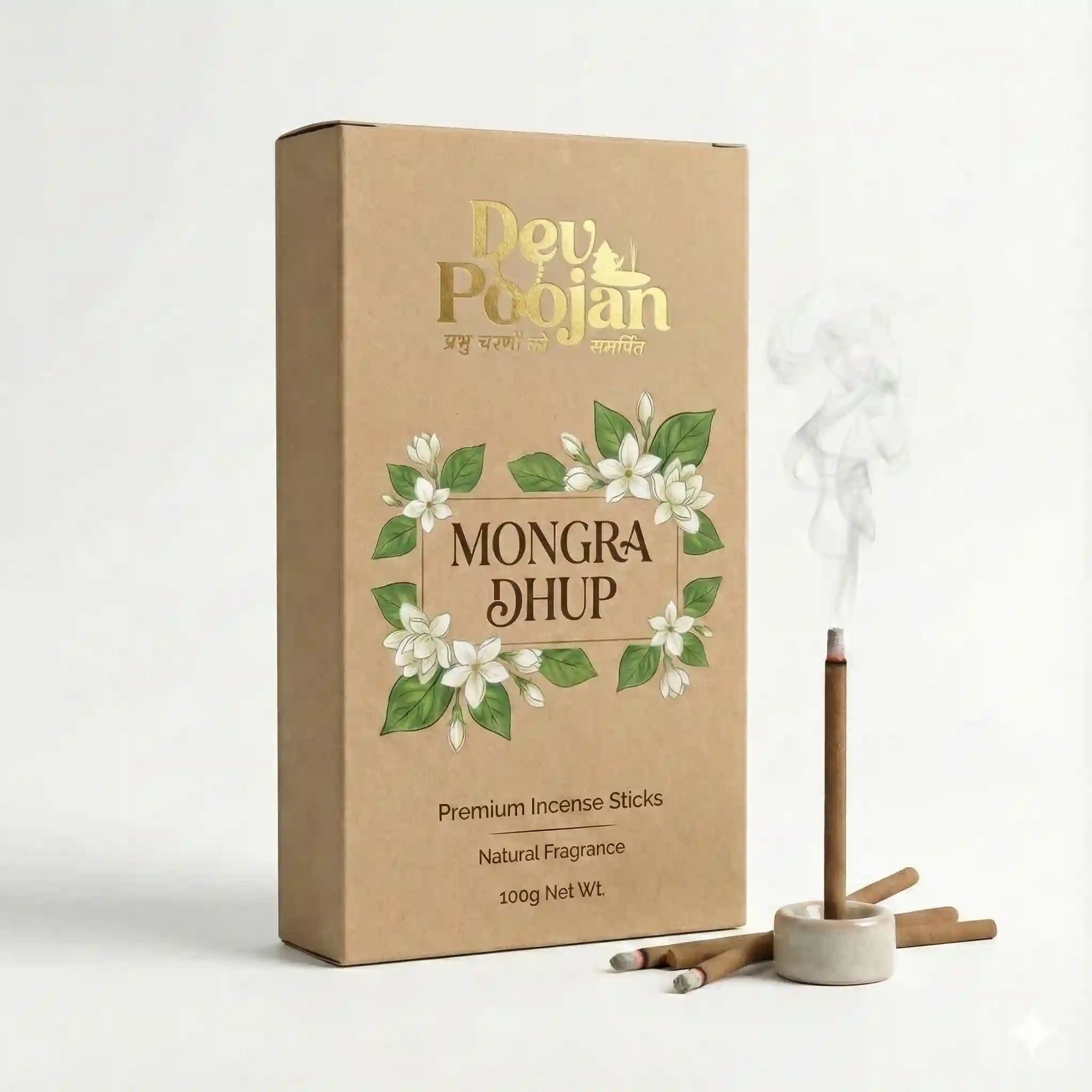 Dev Poojan Mongra Dhup – Premium Incense Sticks | Natural Mongra Fragrance | 100g Dev Poojan Mongra Dhup – Premium Incense Sticks | Natural Mongra Fragrance | 100g